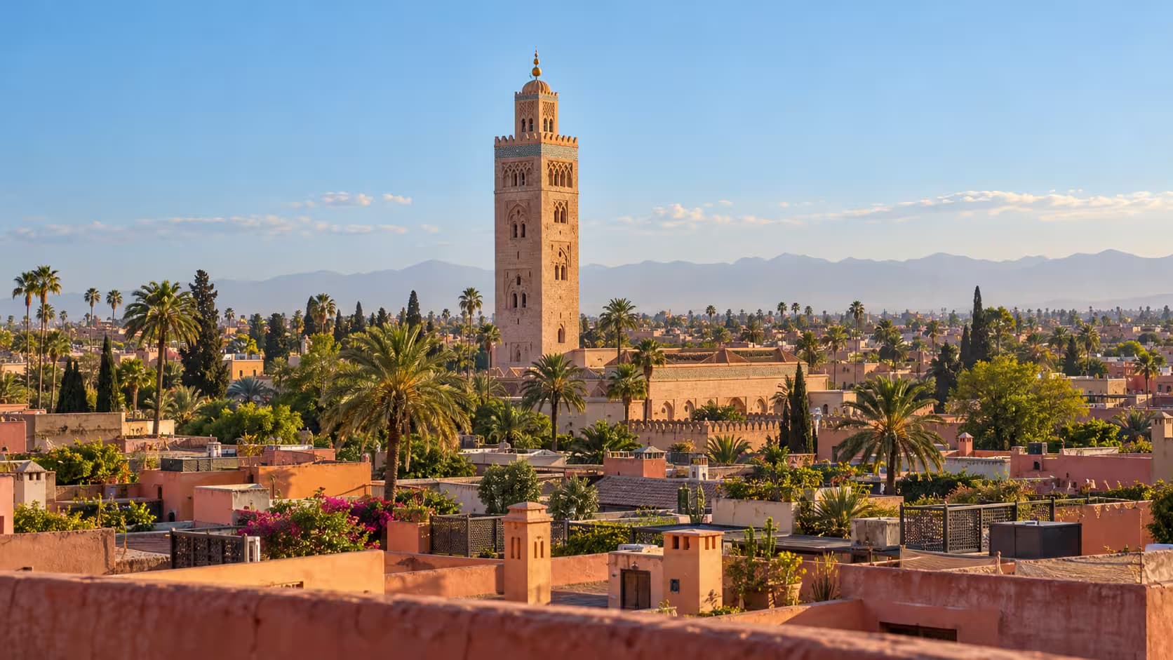 Il minareto della Koutoubia e le palme di Marrakech